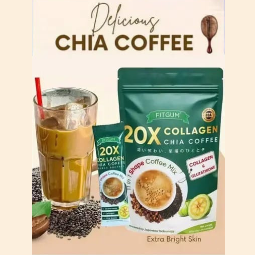 Fitgum 20X Collagen Chia Coffee Product Image2